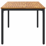 Outdoor Table Natural and Black 180 x 90 x 75 cm