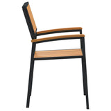 Stacking Chair 2 pcs Brown 56 x 57 x 87 cm Solid Acacia Wood