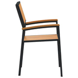 Garden Chair 2 pcs Brown 56 x 57 x 87cm Solid Acacia wood - Rear View