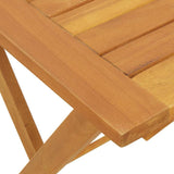 Folding Garden Table Natural 60 x 60 x 72 cm Solid acacia wood - Extra Image