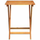 Garden Table Folding Natural 60 x 60 x 72 cm Solid Acacia Wood