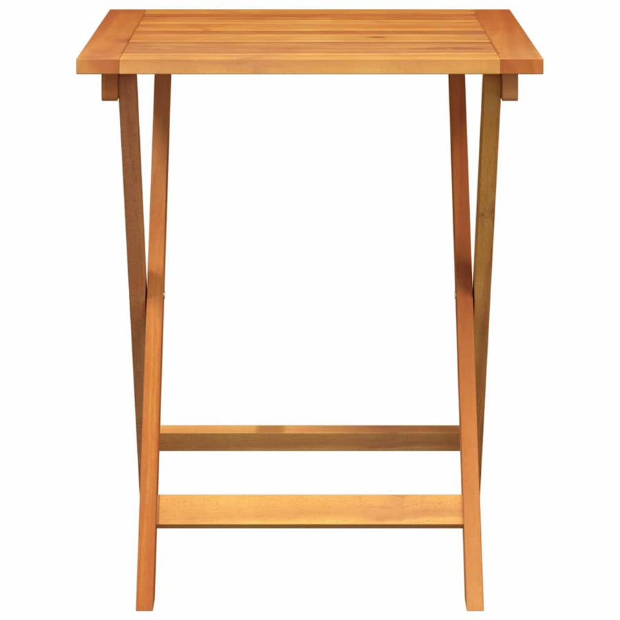 Garden Table Folding Natural 60 x 60 x 72 cm Solid Acacia Wood