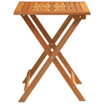Garden Table Folding Natural 60 x 60 x 72 cm Solid Acacia Wood