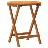 Garden Table Folding Natural 60 x 60 x 72 cm Solid Acacia Wood - Rear View