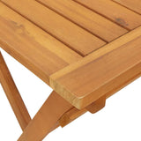 Garden Table Folding Brown 90 x 55 x 75 cm Solid Acacia wood - Extra Image