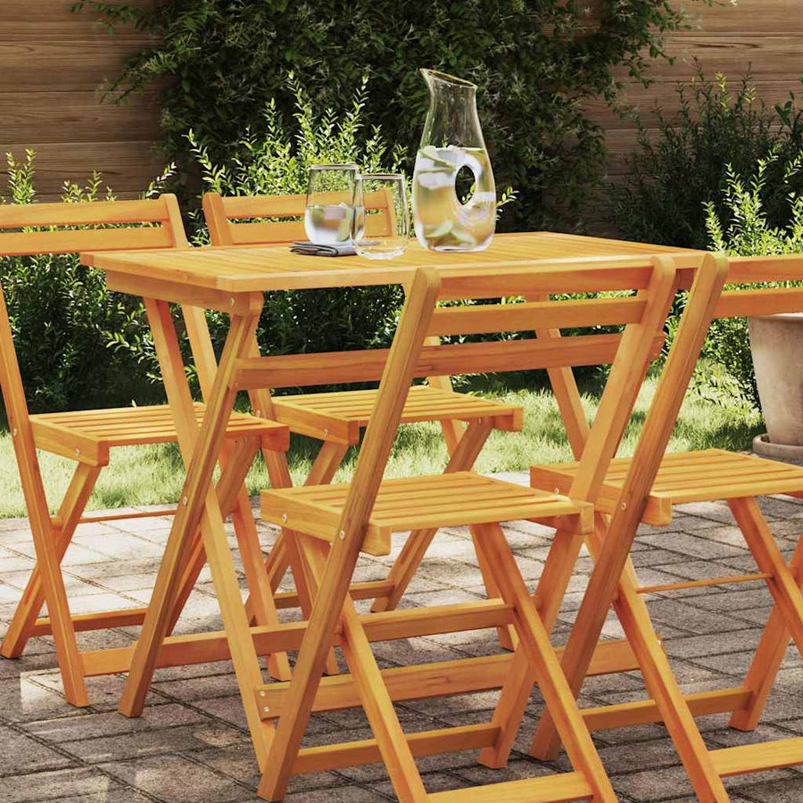 Garden Table Folding Brown 90 x 55 x 75 cm Solid Acacia Wood