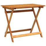 Garden Table Folding Brown 90 x 55 x 75 cm Solid Acacia wood - Rear View