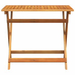 Garden Table Folding Brown 90 x 55 x 75 cm Solid Acacia Wood