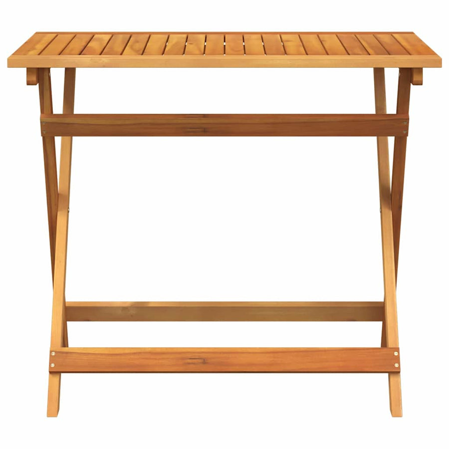 Garden Table Folding Brown 90 x 55 x 75 cm Solid Acacia Wood