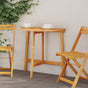 Garden Table Folding Brown 78 x 46 x 75 cm Solid Acacia Wood