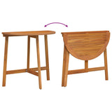 Garden Table Folding Brown 78 x 46 x 75 cm Solid Acacia Wood
