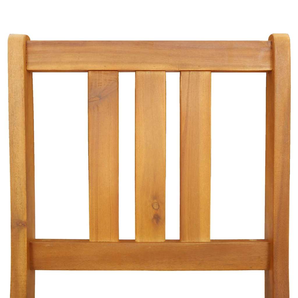 Outdoor Bistro Chairs with Cushion 2 pcs Solid Acacia Wood