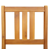 Outdoor Bistro Chairs with Cushion 2 pcs Solid Acacia Wood