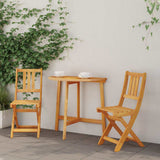 Outdoor Bistro Chairs with Cushion 2 pcs Solid Acacia Wood
