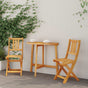 Outdoor Bistro Chairs 2 pcs Solid Acacia Wood