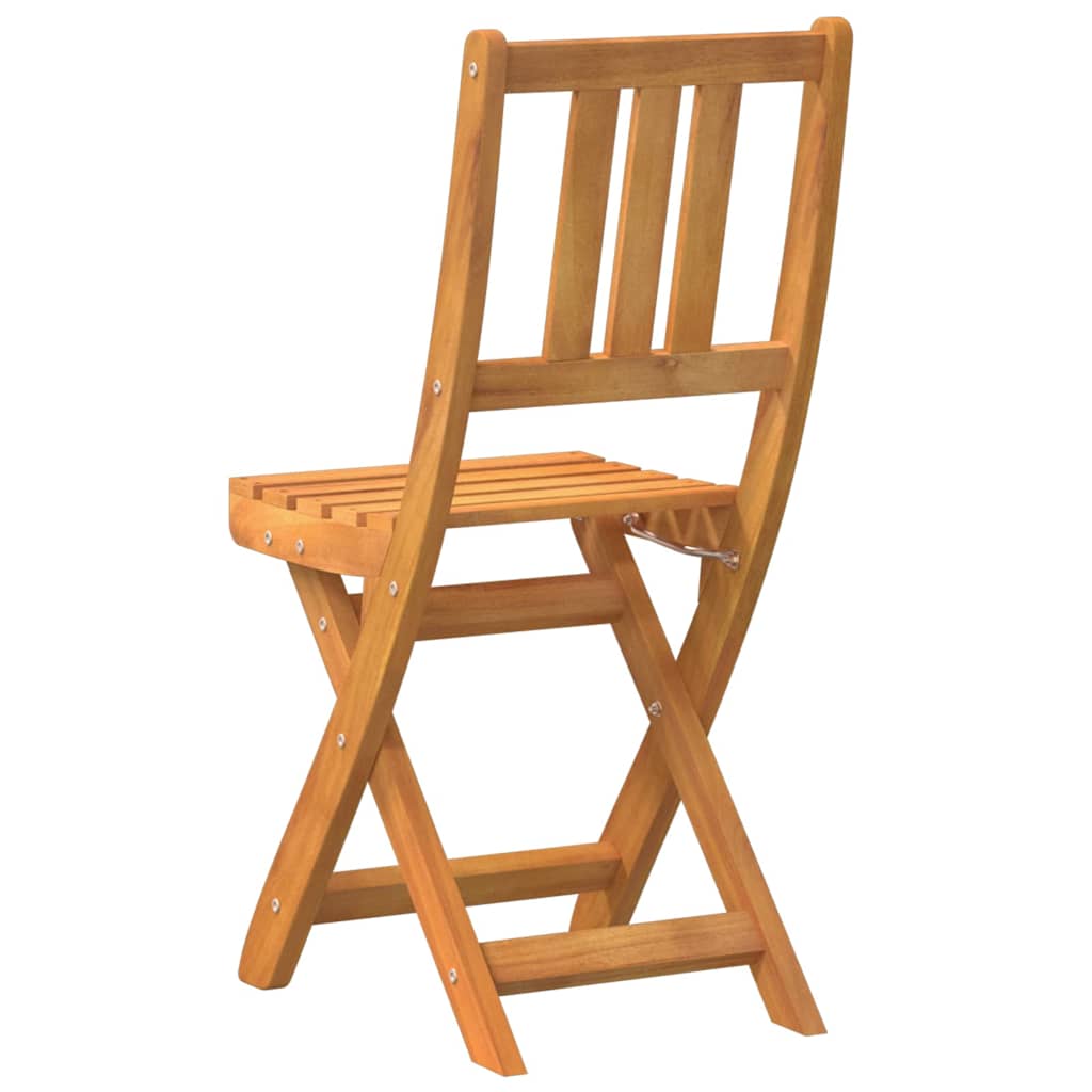 Outdoor Bistro Chairs with Cushion 2 pcs Solid Acacia Wood