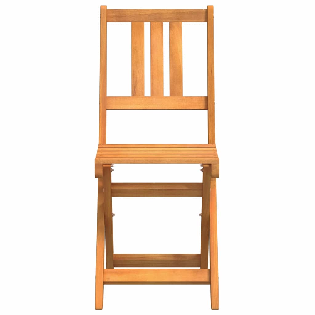 Outdoor Bistro Chairs with Cushion 2 pcs Solid Acacia Wood