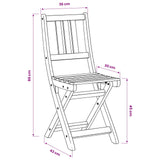 Outdoor Bistro Chairs with Cushion 2 pcs Solid Acacia Wood