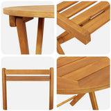 Garden Dining Set 3 pcs Oil Natural Solid Acacia Wood