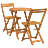 Garden Dining Set 3 pcs Oil Natural Solid Acacia Wood