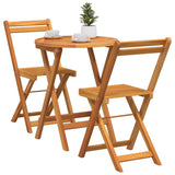 Garden Dining Set 3 pcs Oil Natural Solid Acacia Wood - Side View