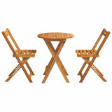 Garden Dining Set 3 pcs Oil Natural Solid Acacia Wood - Close-Up Angle