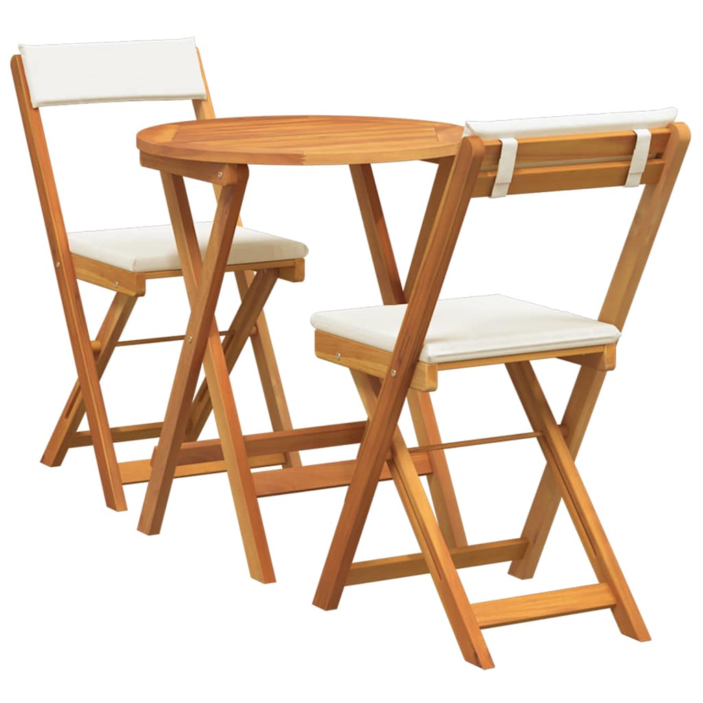 Garden Dining Set 3 pcs Oil Natural Solid Acacia Wood