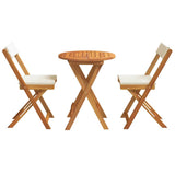 Garden Dining Set 3 pcs Oil Natural Solid Acacia Wood