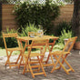 Bistro Set 5 pcs Oil Natural Solid Acacia Wood