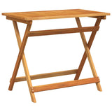 Bistro Set Folding 5 pcs Oil Natural Solid Acacia Wood