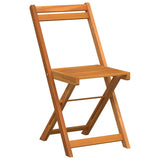 Bistro Set 5 pcs Brown Solid acacia wood - Rear View