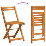 Bistro Set with Cushion 5 pcs Oil Natural Solid Acacia Wood