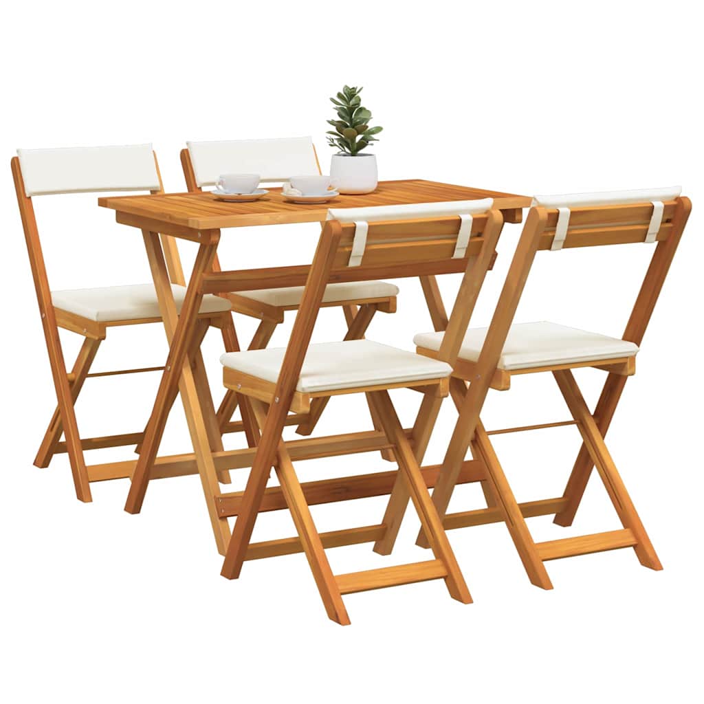 Bistro Set 5 pcs Brown Solid acacia wood