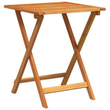 Bistro Set Folding 3 pcs Oil Natural Solid Acacia Wood - 45-Degree Angle
