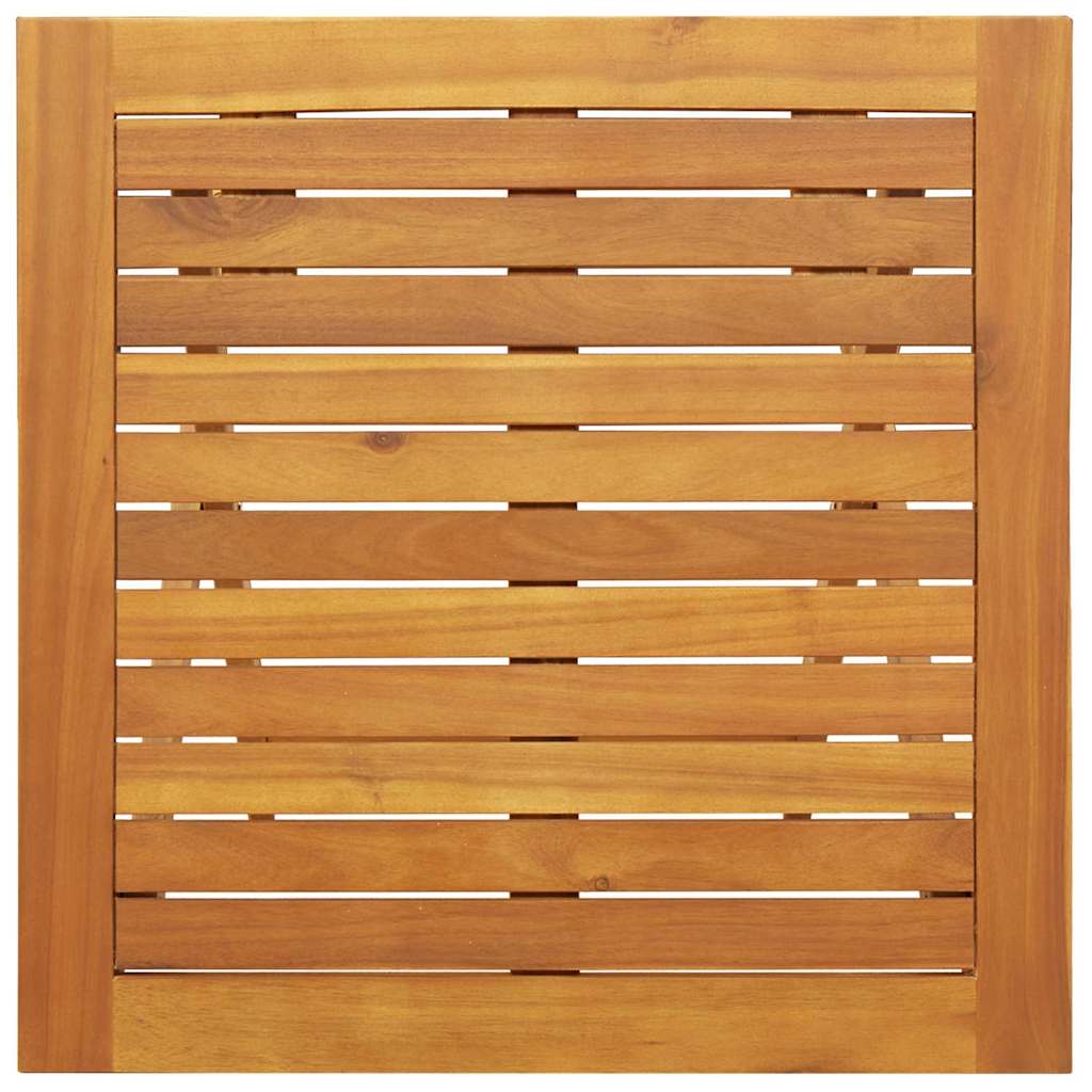 Bistro Set Folding 3 pcs Oil Natural Solid Acacia Wood
