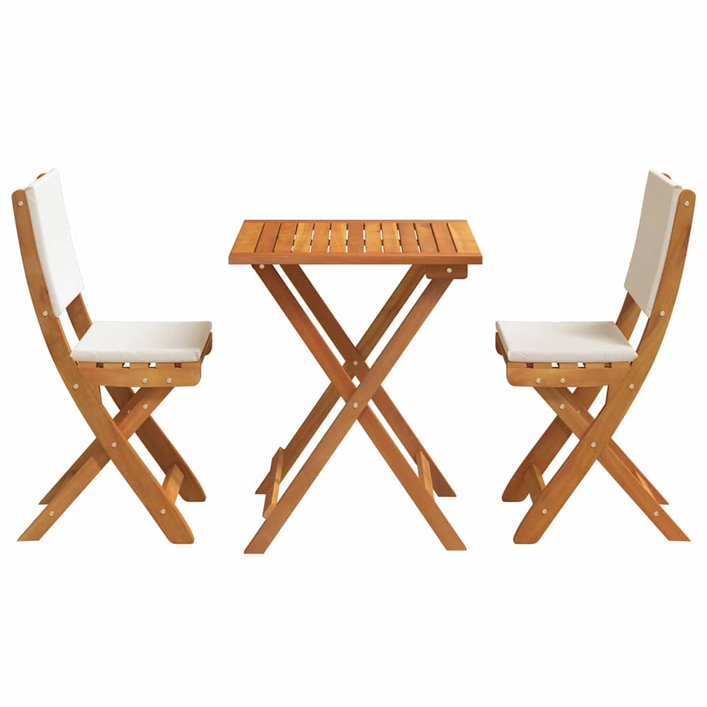 Bistro Set 3 pcs Brown Solid acacia wood