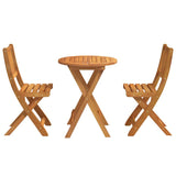 Bistro Set 3 pcs Brown Solid acacia wood - Close-Up Angle