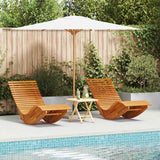 Rocking Sun Loungers 2 pcs Brown 154 x 60 x 74 cm