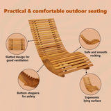 Lounger 2-person 2 pcs Brown 154 x 60 x 74 cm Solid Acacia Wood - Extra Image