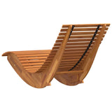 Rocking Sun Loungers 2 pcs Brown 154 x 60 x 74 cm - Close-Up Angle