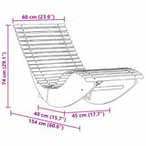 Rocking Sun Loungers 2 pcs Brown 154 x 60 x 74 cm - Extra Image