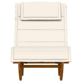 Rocking Sun Lounger with Cushion Solid Wood Acacia