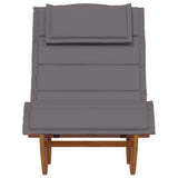 Rocking Sun Lounger with Cushion Solid Wood Acacia