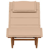 Rocking Sun Lounger with Cushion Solid Wood Acacia