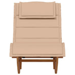 Rocking Sun Lounger with Cushion Solid Wood Acacia