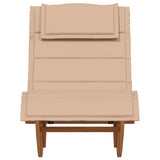 Rocking Sun Lounger with Cushion Solid Wood Acacia - Top-Down View