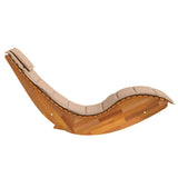 Rocking Sun Lounger with Cushion Solid Wood Acacia - 45-Degree Angle