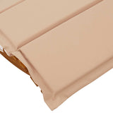 Rocking Sun Lounger with Cushion Solid Wood Acacia - Low Angle