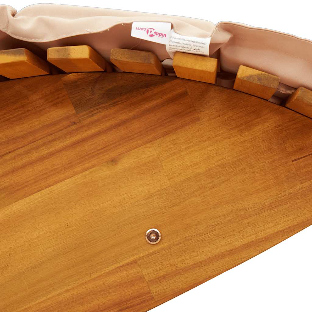 Rocking Sun Lounger with Cushion Solid Wood Acacia