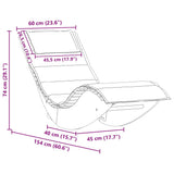 Rocking Sun Lounger with Cushion Solid Wood Acacia - Extra Image